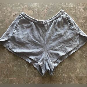 Brandy Melville Light Gray Waffle Shorts
